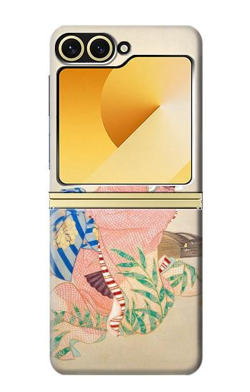 S0889 Japon Kimono Etui Coque Housse pour Samsung Galaxy Z Flip 6, Flip 7 FE
