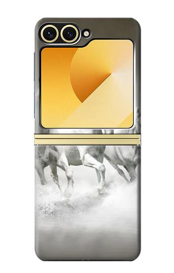 S0933 Cheval Blanc Etui Coque Housse pour Samsung Galaxy Z Flip 6, Flip 7 FE