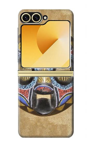 S0965 Masque africain Baluba Etui Coque Housse pour Samsung Galaxy Z Flip 6, Flip 7 FE