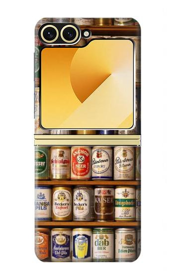 S0983 Collection de Canettes de bière Etui Coque Housse pour Samsung Galaxy Z Flip 6, Flip 7 FE