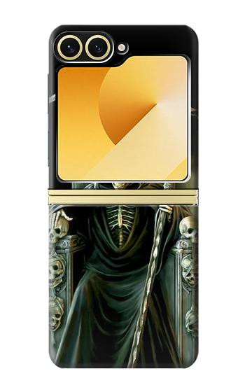 S1024 Roi Squelette Faucheuse Etui Coque Housse pour Samsung Galaxy Z Flip 6, Flip 7 FE