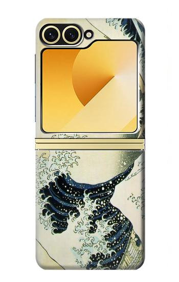 S1040 Hokusai La grande vague de Kanagawa Etui Coque Housse pour Samsung Galaxy Z Flip 6, Flip 7 FE
