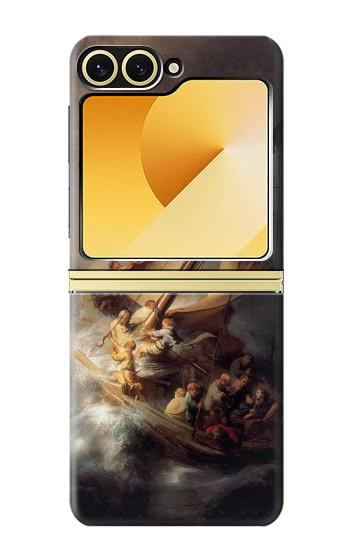 S1091 Rembrandt Christ dans la tempête Etui Coque Housse pour Samsung Galaxy Z Flip 6, Flip 7 FE