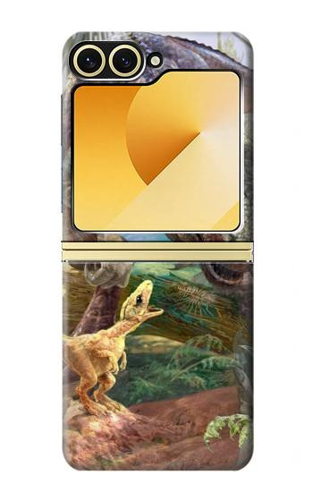 S1290 Dinosaures T-Rex Etui Coque Housse pour Samsung Galaxy Z Flip 6, Flip 7 FE