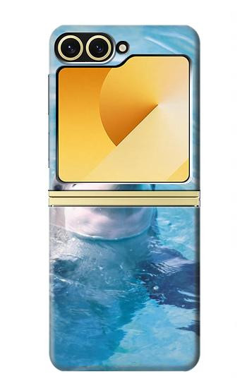 S1291 Les Dauphins en Mer Etui Coque Housse pour Samsung Galaxy Z Flip 6, Flip 7 FE