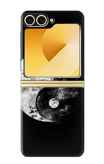 S1372 Lune Yin-Yang Etui Coque Housse pour Samsung Galaxy Z Flip 6, Flip 7 FE
