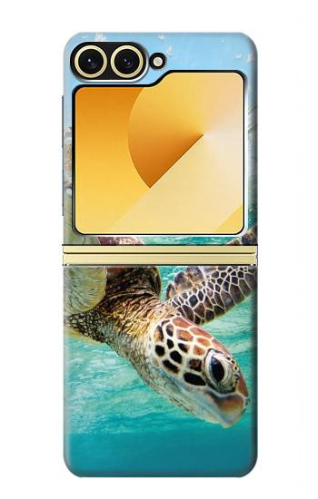 S1377 Océan tortue de mer Etui Coque Housse pour Samsung Galaxy Z Flip 6, Flip 7 FE