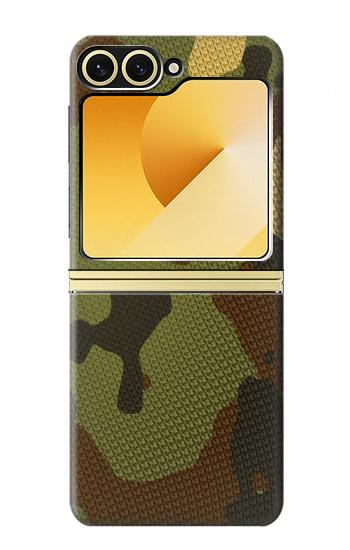S1602 Camo Camouflage Imprimé graphique Etui Coque Housse pour Samsung Galaxy Z Flip 6, Flip 7 FE