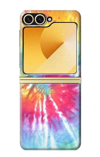 S1697 Tie Dye coloré imprimé graphique Etui Coque Housse pour Samsung Galaxy Z Flip 6, Flip 7 FE