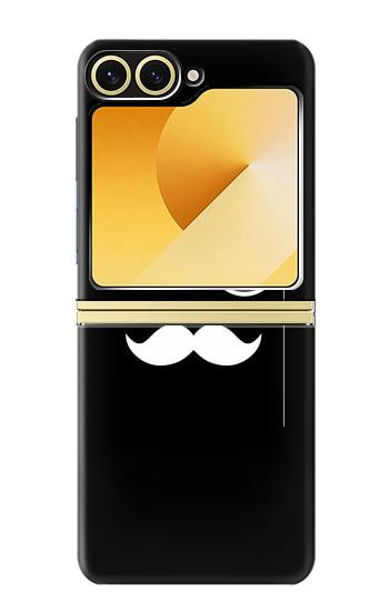 S1946 Sir Mustache Minimalisme Etui Coque Housse pour Samsung Galaxy Z Flip 6, Flip 7 FE