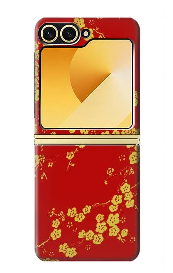 S2050 fleur de Cerisiers chinois imprimé graphique Etui Coque Housse pour Samsung Galaxy Z Flip 6, Flip 7 FE