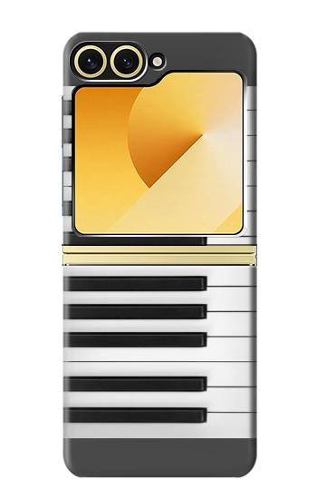 S2082 Un Octave Piano Etui Coque Housse pour Samsung Galaxy Z Flip 6, Flip 7 FE