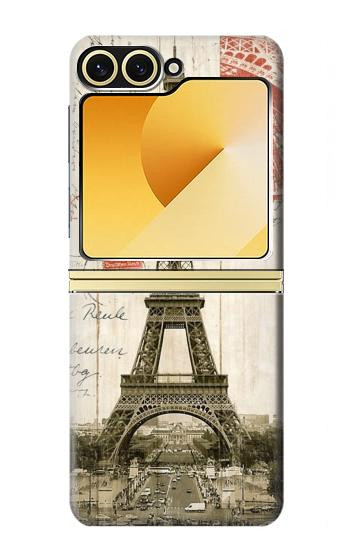 S2108 Tour Eiffel de Paris Carte postale Etui Coque Housse pour Samsung Galaxy Z Flip 6, Flip 7 FE