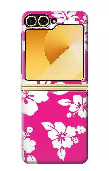 S2246 Motif rose Hawai Hibiscus Etui Coque Housse pour Samsung Galaxy Z Flip 6, Flip 7 FE