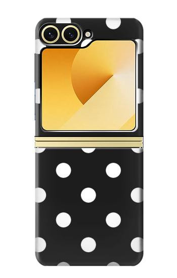S2299 Noir Pois Etui Coque Housse pour Samsung Galaxy Z Flip 6, Flip 7 FE