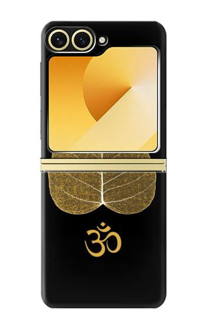 S2331 Feuille d'or bouddhiste Symbole de l'OM Etui Coque Housse pour Samsung Galaxy Z Flip 6