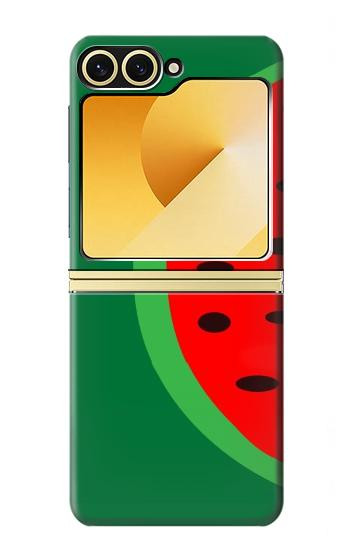 S2383 Pastèque Etui Coque Housse pour Samsung Galaxy Z Flip 6, Flip 7 FE