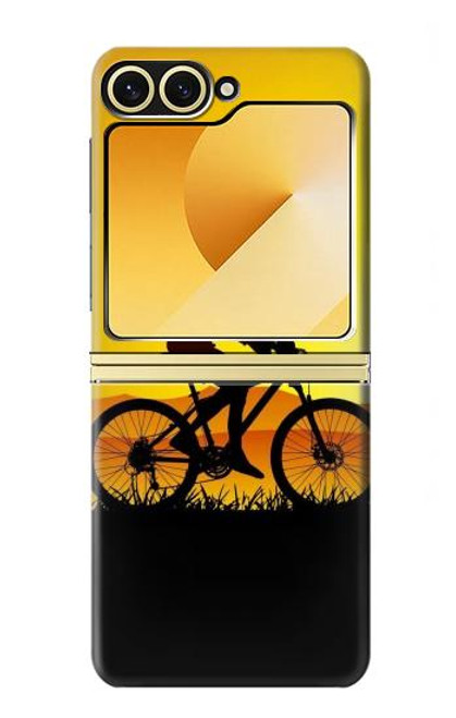 S2385 Vélo Vélo Coucher de soleil Etui Coque Housse pour Samsung Galaxy Z Flip 6