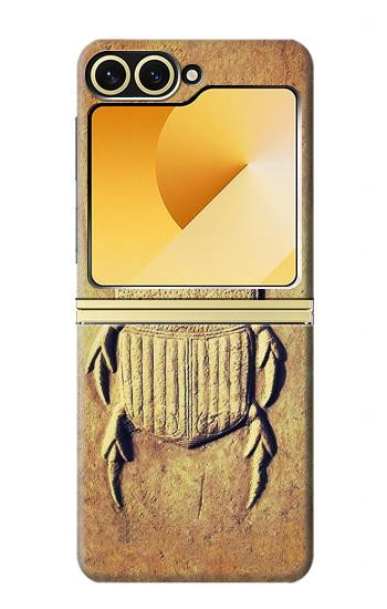 S2401 Scarabée égyptien Beetle imprimé graphique Etui Coque Housse pour Samsung Galaxy Z Flip 6, Flip 7 FE