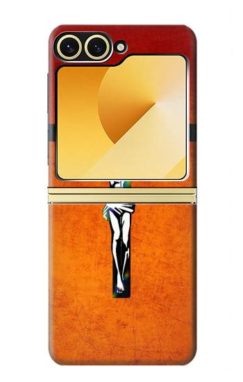 S2421 Jésus-Christ sur la croix Etui Coque Housse pour Samsung Galaxy Z Flip 6, Flip 7 FE