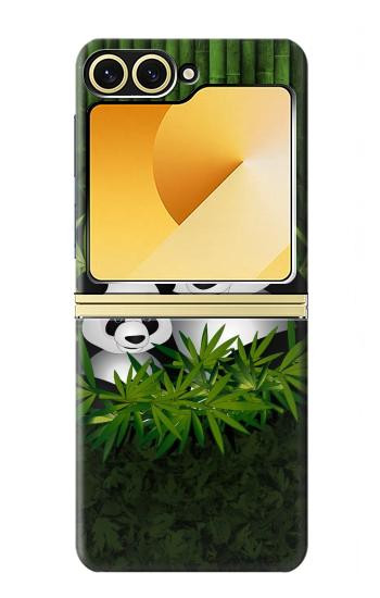 S2441 Forêt de Bambous de la famille Panda Etui Coque Housse pour Samsung Galaxy Z Flip 6, Flip 7 FE