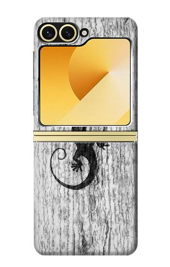 S2446 Gecko bois imprimé graphique Etui Coque Housse pour Samsung Galaxy Z Flip 6, Flip 7 FE