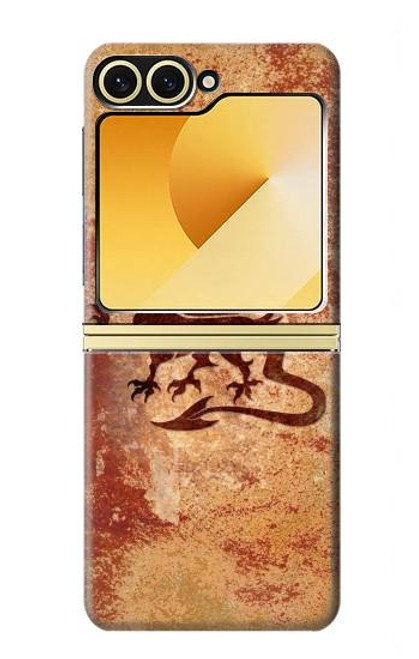 S2485 Dragon métal Texture imprimé graphique Etui Coque Housse pour Samsung Galaxy Z Flip 6