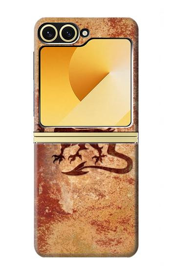 S2485 Dragon métal Texture imprimé graphique Etui Coque Housse pour Samsung Galaxy Z Flip 6, Flip 7 FE