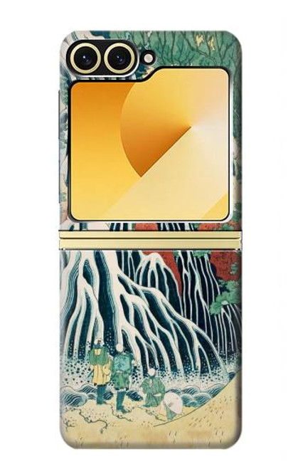 S2491 Hokusai Kirifuri Cascade à Kurokami Etui Coque Housse pour Samsung Galaxy Z Flip 6