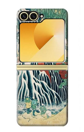S2491 Hokusai Kirifuri Cascade à Kurokami Etui Coque Housse pour Samsung Galaxy Z Flip 6, Flip 7 FE