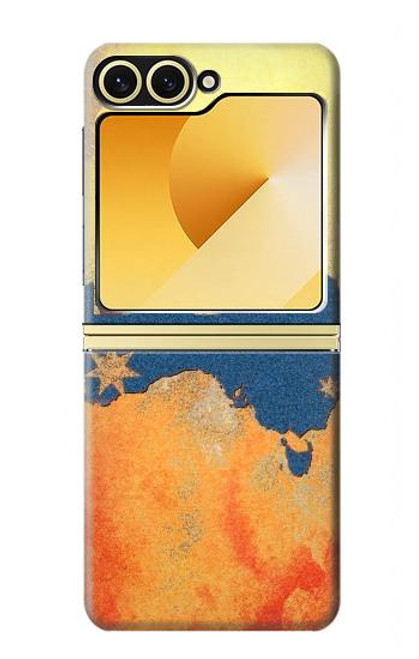 S2494 Australie Drapeau Carte texture de la roche Etui Coque Housse pour Samsung Galaxy Z Flip 6