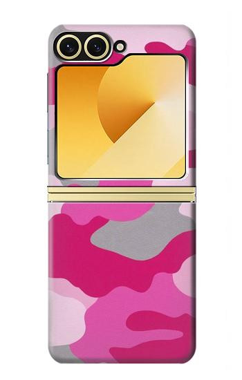 S2525 Rose Camo camouflage Etui Coque Housse pour Samsung Galaxy Z Flip 6, Flip 7 FE