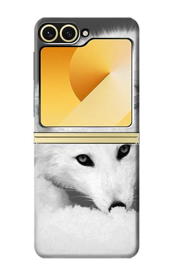 S2569 Blanc arctique Renard Etui Coque Housse pour Samsung Galaxy Z Flip 6, Flip 7 FE