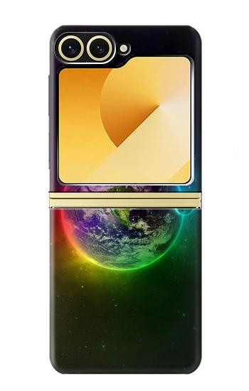 S2570 planète colorée Etui Coque Housse pour Samsung Galaxy Z Flip 6, Flip 7 FE