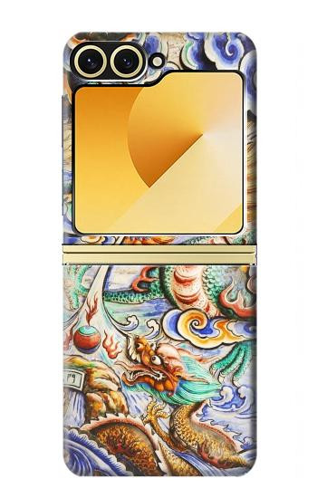 S2584 Traditionnel dragon chinois Art Etui Coque Housse pour Samsung Galaxy Z Flip 6, Flip 7 FE