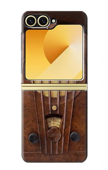 S2655 Deco Radio bakélite millésimé Etui Coque Housse pour Samsung Galaxy Z Flip 6, Flip 7 FE