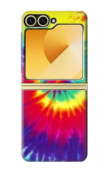 S2884 Tie Dye Swirl couleur Etui Coque Housse pour Samsung Galaxy Z Flip 6, Flip 7 FE