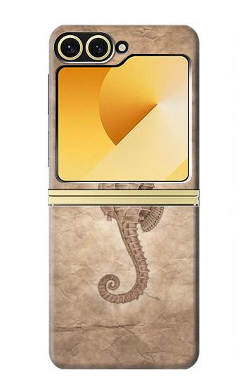 S3214 Hippocampe squelette Fossile Etui Coque Housse pour Samsung Galaxy Z Flip 6, Flip 7 FE