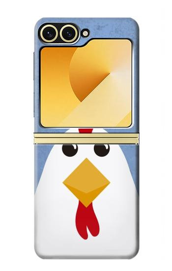 S3254 Poulet Dessin animé Etui Coque Housse pour Samsung Galaxy Z Flip 6, Flip 7 FE