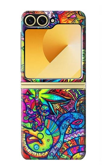 S3255 Motif Art coloré Etui Coque Housse pour Samsung Galaxy Z Flip 6, Flip 7 FE