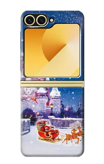 S3282 Château de Santa Noël Etui Coque Housse pour Samsung Galaxy Z Flip 6, Flip 7 FE