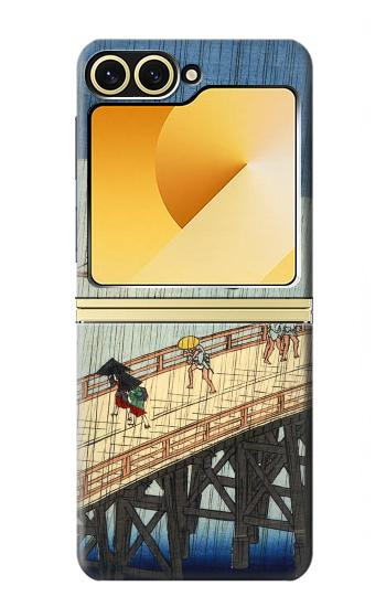 S3347 Utagawa Hiroshige douche soudaine Etui Coque Housse pour Samsung Galaxy Z Flip 6, Flip 7 FE