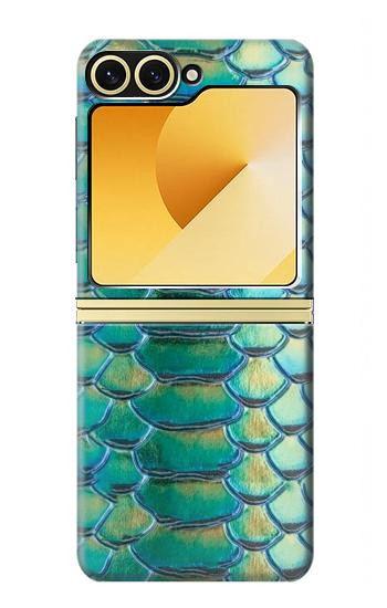 S3414 Vert Serpent Échelle graphique Imprimer Etui Coque Housse pour Samsung Galaxy Z Flip 6, Flip 7 FE