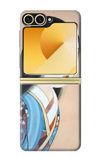 S3483 Japon Beauté Kimono Etui Coque Housse pour Samsung Galaxy Z Flip 6, Flip 7 FE