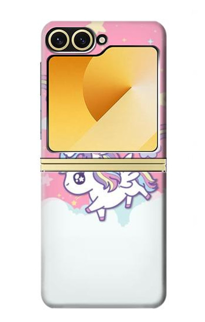 S3518 Licorne Dessin animé Etui Coque Housse pour Samsung Galaxy Z Flip 6, Flip 7 FE