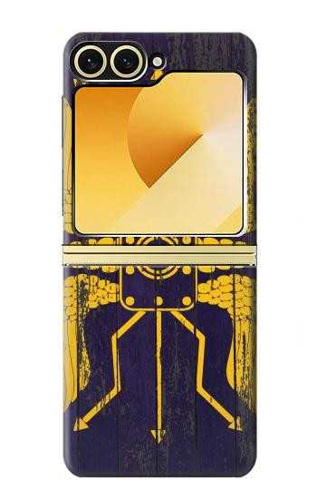 S3546 Roman Bouclier Bleu Etui Coque Housse pour Samsung Galaxy Z Flip 6, Flip 7 FE