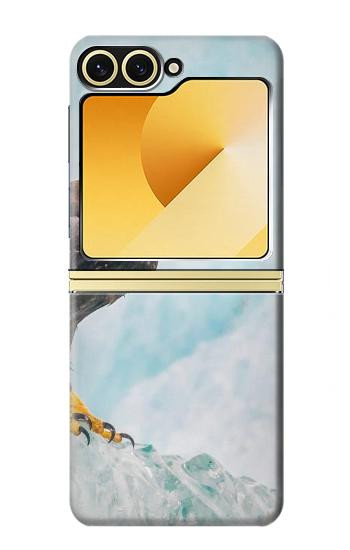 S3843 Pygargue à tête blanche sur glace Etui Coque Housse pour Samsung Galaxy Z Flip 6, Flip 7 FE
