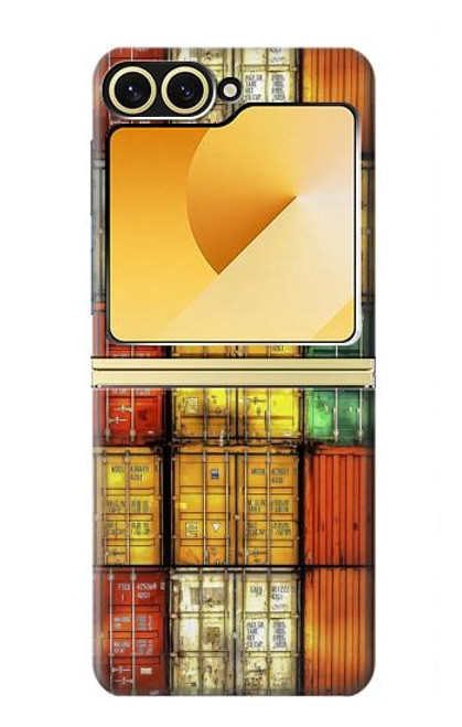 S3861 Bloc de conteneur coloré Etui Coque Housse pour Samsung Galaxy Z Flip 6, Flip 7 FE
