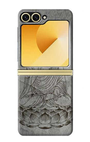 S3873 Dessin au trait Bouddha Etui Coque Housse pour Samsung Galaxy Z Flip 6, Flip 7 FE