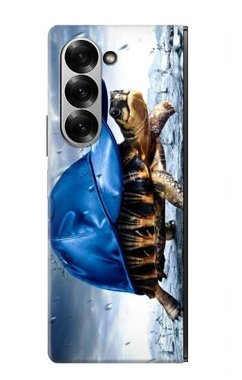 S0084 Tortue sous la pluie Etui Coque Housse pour Samsung Galaxy Z Fold 6